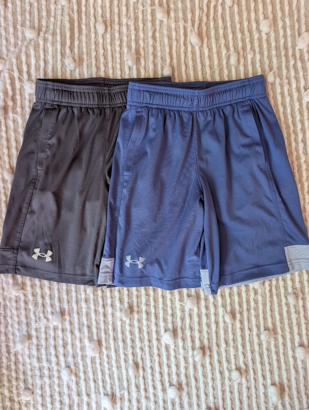 Under Armour Black & Navy Active Shorts Duo-Size Youth Small